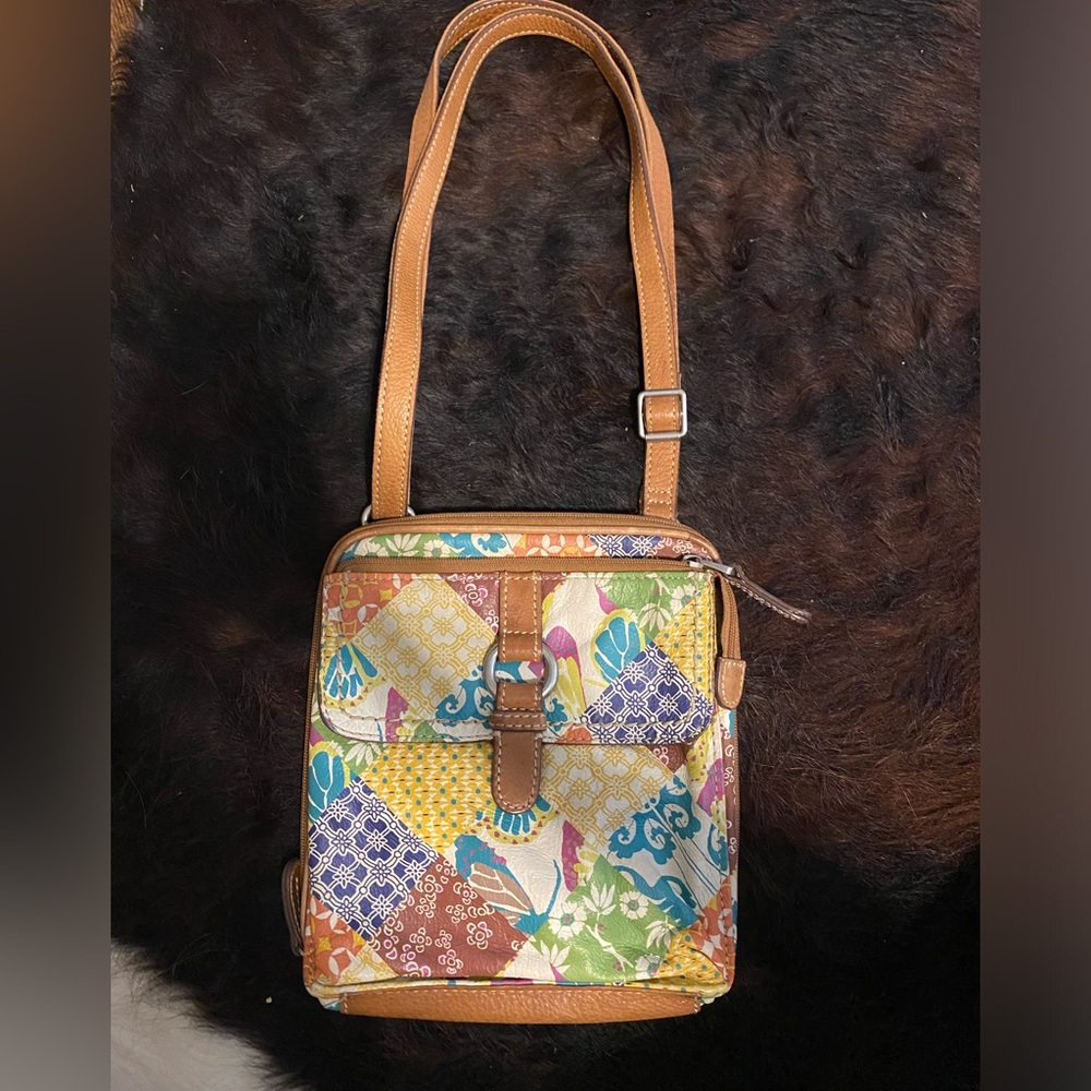 Fossil Multicolor Patchwork Crossbody Bag - image 1